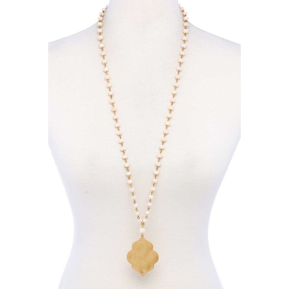 Designer Multi Bead Pendant Necklace